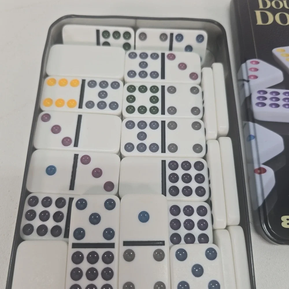 Games Cardinal Classics Double Nine Dominoes Set in Storage Tin Dominoes for Kid